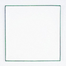 Gmundner Keramik Grüner Rand Charger plate / underplate square 31 cm