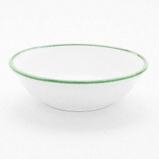 Gmundner Keramik Grüner Rand Dessert Bowl 14 cm