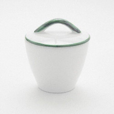 Gmundner Keramik Grüner Rand Sugar bowl Gourmet 9 cm