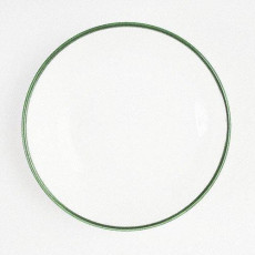 Gmundner Keramik Grüner Rand Soup Plate Gourmet 24 cm