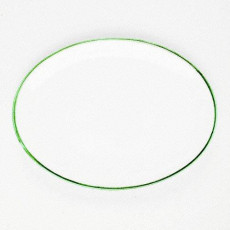 Gmundner Keramik Grüner Rand Platter oval 28 cm