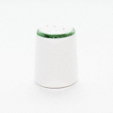 Gmundner Keramik Grüner Rand Pepper shaker height: 5 cm