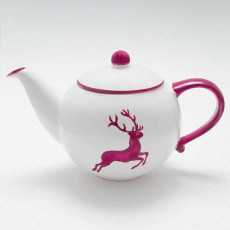 Gmundner Keramik Bordeauxroter Hirsch Tea Pot Smooth 1.5 l