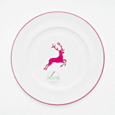 Gmundner Keramik Bordeauxroter Hirsch Dinner Plate Gourmet 29 cm