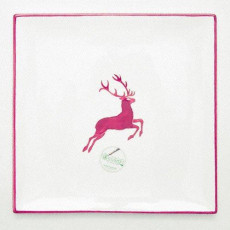 Gmundner Keramik Roter Hirsch Square place plate 31x31x2.8 cm
