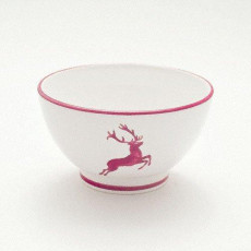 Gmundner Keramik Bordeauxroter Hirsch Cereal Bowl 14 cm diameter