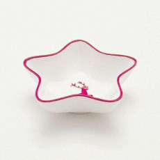 Gmundner Keramik Roter Hirsch Star shell Stella d: 14 cm / h: 3.9 cm