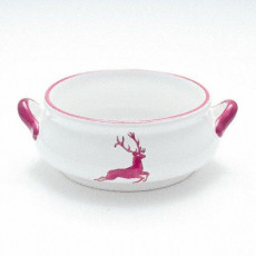 Gmundner Keramik Bordeauxroter Hirsch Soup Bowl 13 cm