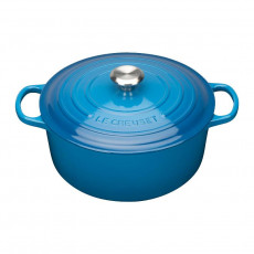 including Induction CAROTE® Marseille Blue Cast Iron Casserole Dish with Pimples Lid Enamelled in 4 Attractive Colours Diameter 23 cm 3.0 L Oven-safe up to 300 °C and Suitable for All Hob Types 