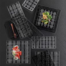 Nachtmann Square Platter square Glass Set 2 pcs 21x21x1.8 cm