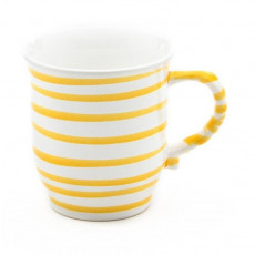 Gmundner ceramic yellow flamed chocolate cup / chocolate cup 0,3 L / h: 9,9 cm