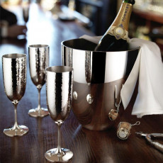 Robbe & Berking Tafelgeräte - 90 gramm versilbert Champagne cooler d: 19,7 cm / h: 21,5 cm