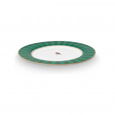 Pip Studio Love Birds Emerald-Green Speiseteller streifen 26,5 cm