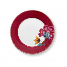 Pip Studio Blooming Tales Dark Red breakfast plate 23 cm