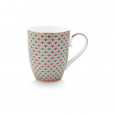 Pip Studio Blooming Tales Khaki Becher mit Henkel 0,36 L