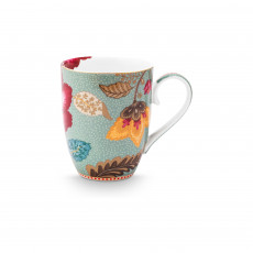 Pip Studio Blooming Tales Blue Becher mit Henkel 0,36 L