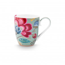 Pip Studio Blooming Tales Blue Becher mit Henkel XL 0,45 L