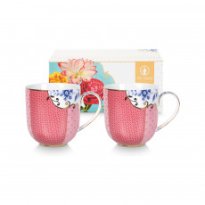 Pip Studio Royal Multi Kaffeetassen Pink Set 2-tlg. im GK 0,26 L
