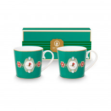 Pip Studio Love Birds Emerald-Green Teetassen Set 2-tlg. Medallion grün 0,30 L