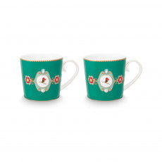 Pip Studio Love Birds Emerald-Green Teetassen Set 2-tlg. Medallion grün 0,30 L