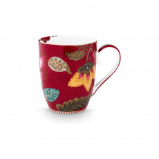 Pip Studio Blooming Tales Dark Red Mug with handle 0.36 L