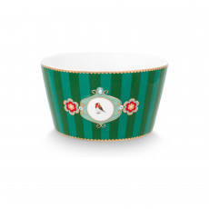 Pip Studio Love Birds Emerald-Green Schale streifen 15 cm