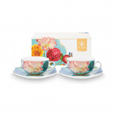 Pip Studio Royal Multi Teetassen Flowers Set 4-tlg. im GK 0,25 L