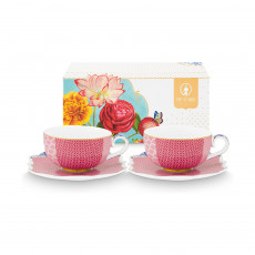 Pip Studio Royal Multi Espresso-Set Pink 4-tlg. im GK 0,12 L