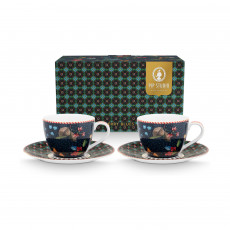 Pip Studio Berry Blues Espresso-Set 4-tlg. im GK 0,12 L