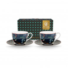 Pip Studio Berry Blues Cappuccinotasse Set 4-tlg. im GK 0,30 L