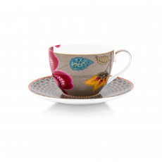 Pip Studio Blooming Tales Khaki Teetasse 2-tlg. 0,30 L