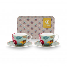 Pip Studio Blooming Tales Blue Tee-set 4-tlg. 0,30 L