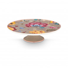 Pip Studio Blooming Tales Khaki Tortenteller 30,5 cm