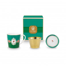 Pip Studio Love Birds Emerald-Green Tea for One Set grün 3-tlg.
