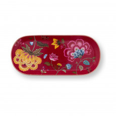 Pip Studio Blooming Tales Dark Red Cake plate 33 x 15.5 cm