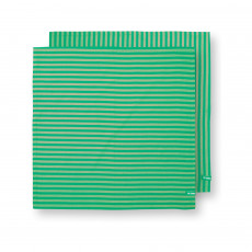 Pip Studio Stripes Textiles Geschirrtüchern Stripes Green Set 2-tlg. 65x65cm