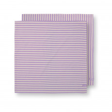 Pip Studio Stripes Textiles Geschirrtüchern Stripes Lilac Set 2-tlg. 65x65cm