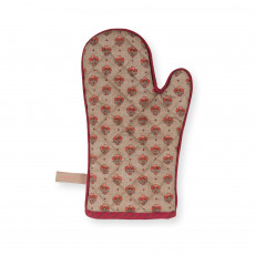 Pip Studio Blooming Tales Dark Red Oven mitt 15 x 29 cm