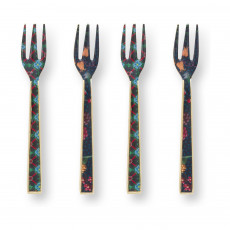Pip Studio Berry Blues Kuchengabeln Emailliert Set 4-tlg.