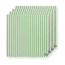 Pip Studio Stripes Light Green Textilservietten Set 4-tlg. 40x40cm