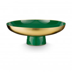 Pip Studio Home Accessories Niedriges Schale Metall Dark Green 12,5x35cm