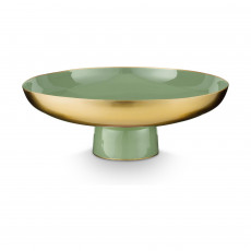 Pip Studio Home Accessories Niedriges Schale Metall Mid Green 35x35x12,5cm