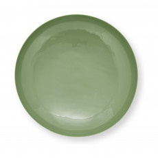 Pip Studio Home Accessories Niedriges Schale Metall Mid Green 35x35x12,5cm