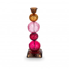 Pip Studio Love Birds Dark Red Kerzenständer Glas Perlen Rot/Gelb 30 cm