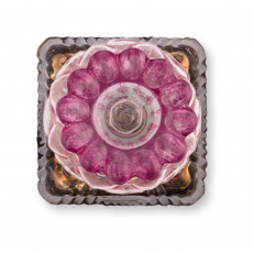 Pip Studio Lily & Lotus Kerzenständer Glas Perlen Lila 23,5 cm