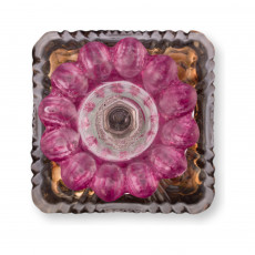 Pip Studio Lily & Lotus Kerzenständer Glas Perlen Lila 28 cm