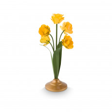 Pip Studio Lily & Lotus Kerzenständer Metall Blume Gelb 27,5 cm