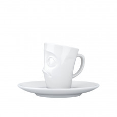 Fiftyeight Products TV Tassen TV Espresso cup with handle white surprised 80 ml