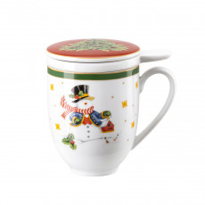 Hutschenreuther Happy Christmas Tea mug with porcelain strainer 3 pcs 0,36 L