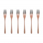 Sambonet Taste - Edelstahl / PVD Kupfer 6-piece cake fork set